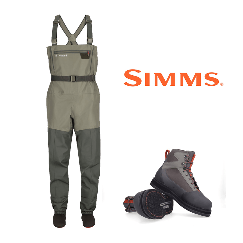 Simms Tributary Basalt Waders with Simms Tributary Wading Boots